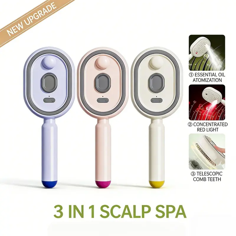 3-in-1 Scalp Spa: Red Light & Misting Detangler
