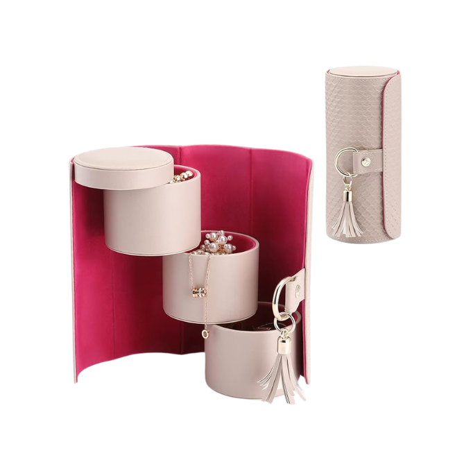 Vlando Viaggio Small Jewelry Case, Travel Accessory Storage Box