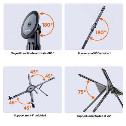 4-in-1 Foldable Laptop Stand & Magnetic Phone Holder