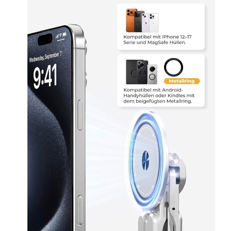 4-in-1 Foldable Laptop Stand & Magnetic Phone Holder