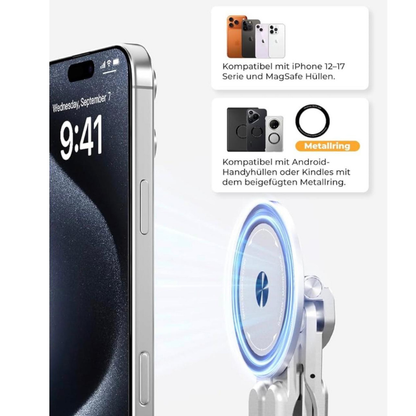 4-in-1 Foldable Laptop Stand & Magnetic Phone Holder