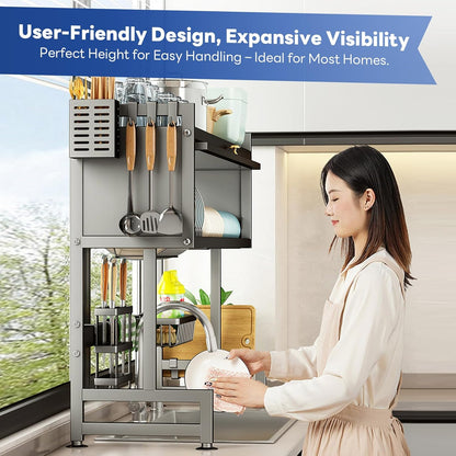 LUXORMOVE KITCHEN DISHES RACK - TRANSPARENT CABINET