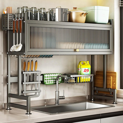 LUXORMOVE KITCHEN DISHES RACK - TRANSPARENT CABINET