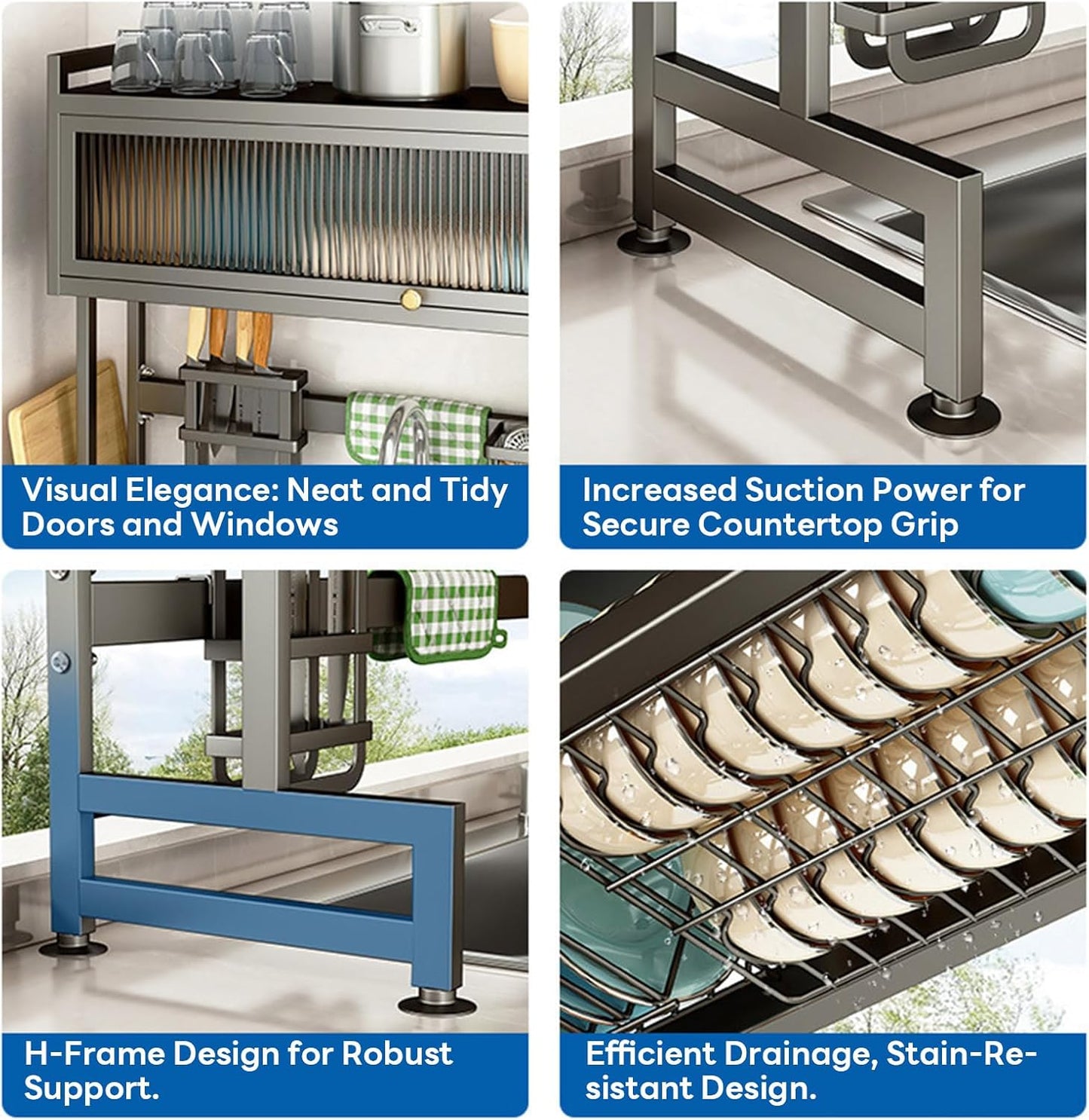 LUXORMOVE KITCHEN DISHES RACK - TRANSPARENT CABINET