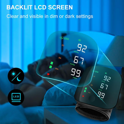 Wrist Blood Pressure Monitor, Rechargeable Monitors