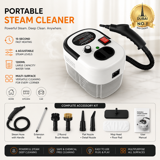 Portable Steam Cleaner – 6-Level Deep Cleaning Machine