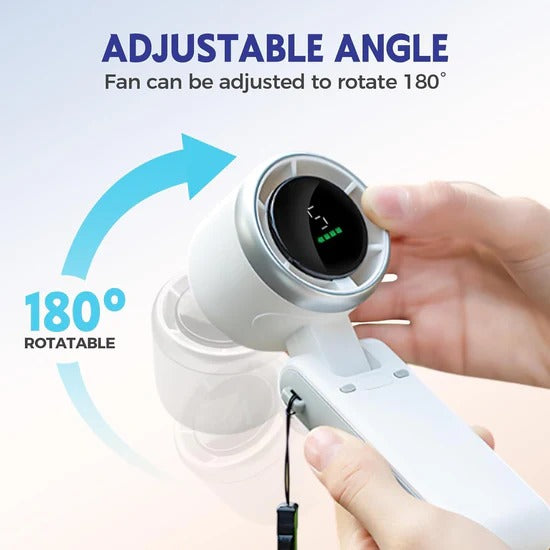Portable Handheld Fan Mini Turbo Fan 5 Speed Strong Wind Personal
